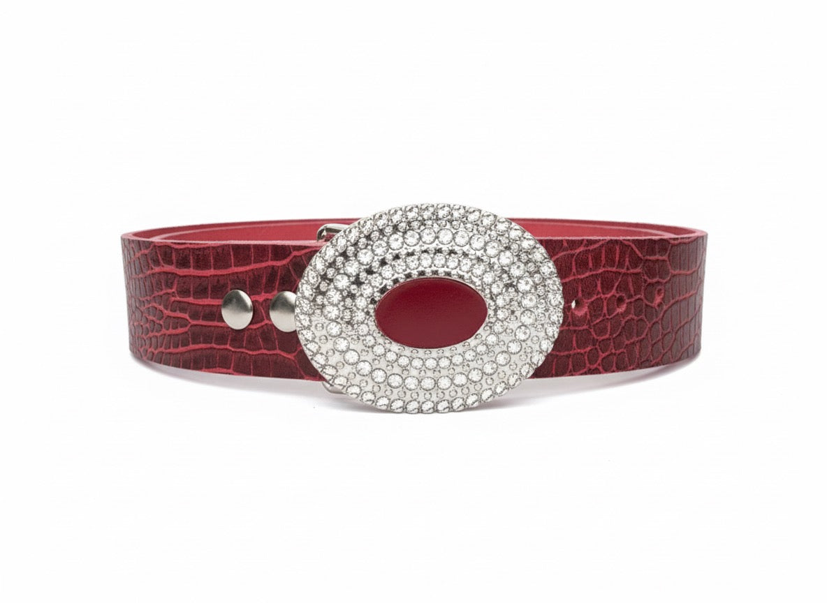 Cinturón rojo velvet