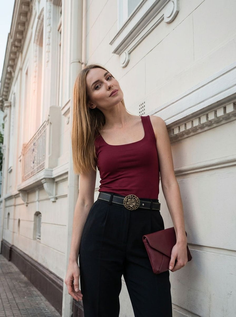 Cómo combinar cinturón de cuero con cualquier outfit