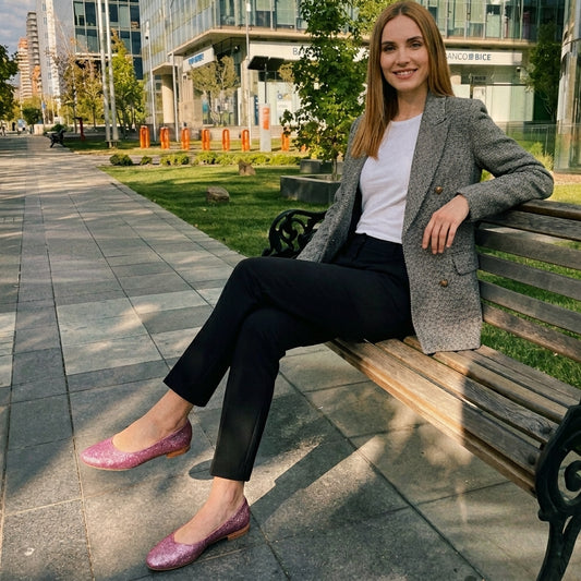 Ballerina morada arcoíris