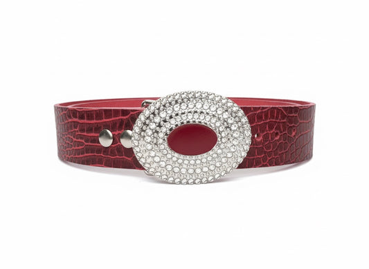 Cinturón rojo velvet