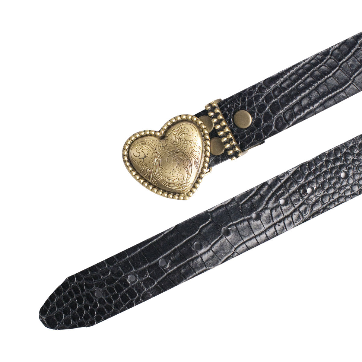 Cinturón forma corazón dorado para mujer