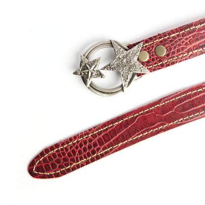 Cinturón rojo velvet