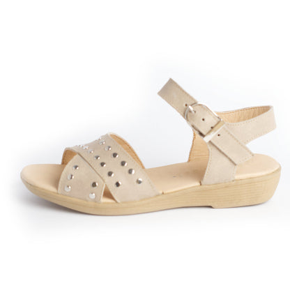 Sandalia nude Mujer con tachas