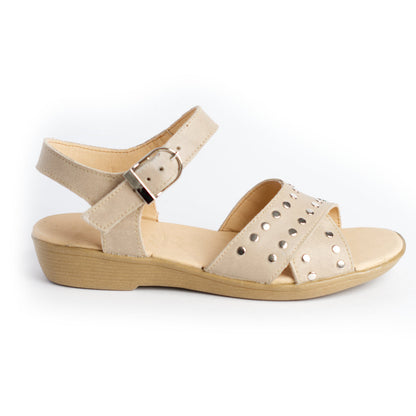 Sandalia nude Mujer con tachas