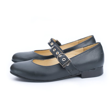 Zapatos Mafalda negro clásico mujer
