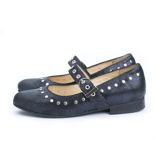 ⁠Zapato Mary Jane negro con tachas